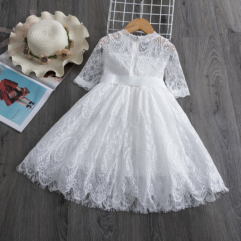 Girls Lace Dress Spring And Autumn - Minihomy