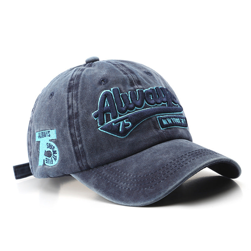 Letter Embroidery Baseball Cap - Adjustable Size for Running, Sports, Workouts, and Outdoor Activities