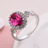 Temperament Red Crystal Jewelry Ring