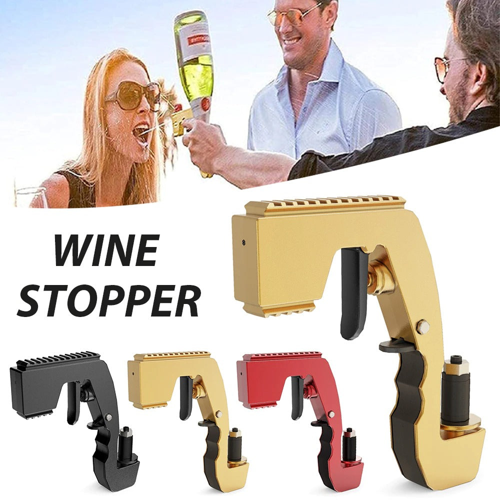 Champagne Wine Dispenser & Beer Ejector: Spray Gun, Bottle Cap & Stopper - Minihomy