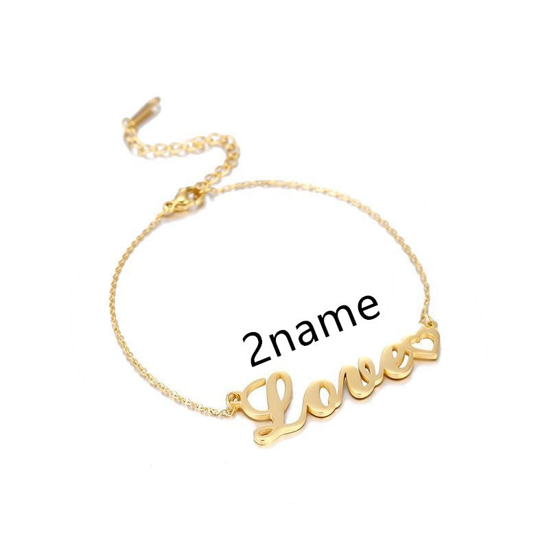 Personalized DIY Custom Name Bracelet Stainless Steel