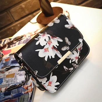 Women Floral leather Shoulder Bag Satchel Handbags Mini Messenger Bag