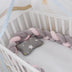 Baby Bumper Bed Braid Knot Pillow Cushion Bumper for Infant - Minihomy