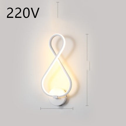 Led wall lamp nordic minimalist bedroom bedside lamp - Minihomy