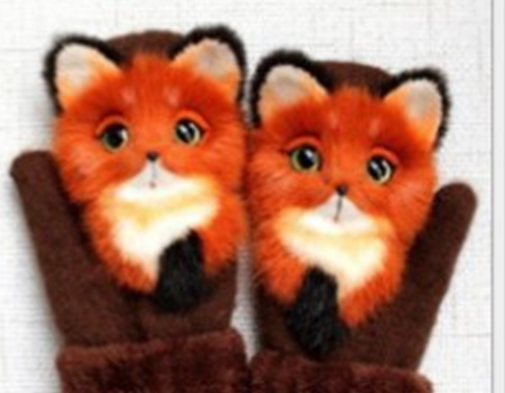 Cartoon Animal Autumn And Winter Warm Mittens - Minihomy