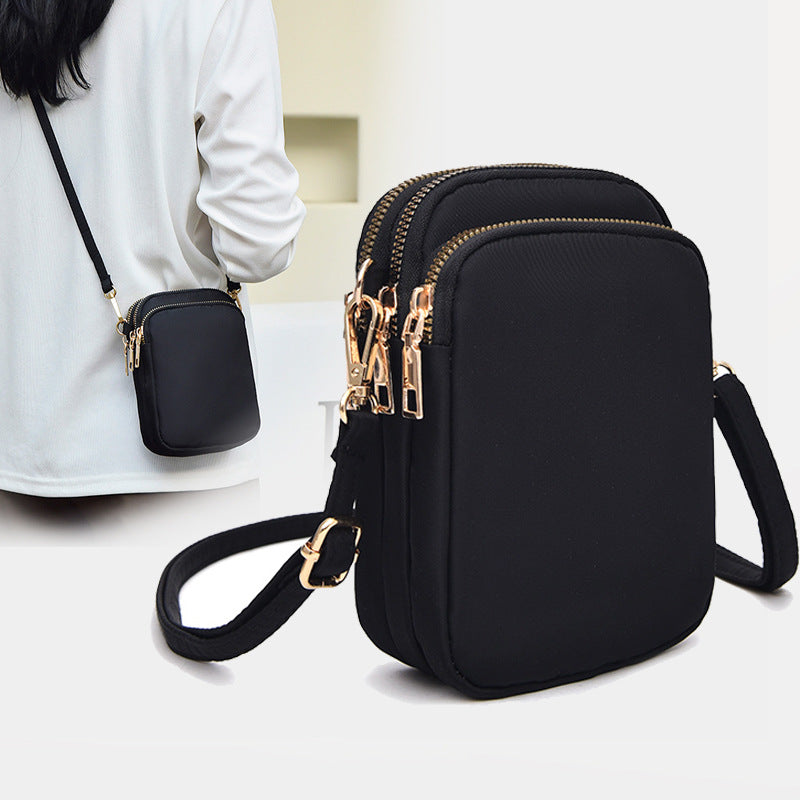 Compact Crossbody Bag with 3 Layers of Pockets - Perfect for Outdoor Daily Use