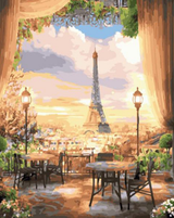 Lit Evening In Paris - DIY Painting By Numbers Kit