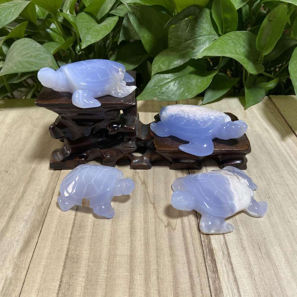 Crystal Semi-Precious Turtle Carving Crafts - Minihomy