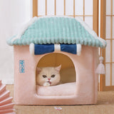 Cat House Removable And Washable Cat Bed Pet Supplies Enclosed Cat House Villa - Minihomy