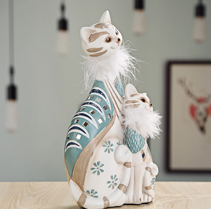 Cute Cat Decoration Desktop Creative Home Accessories Living Room Wine Cabinet Porch Decoration - Minihomy