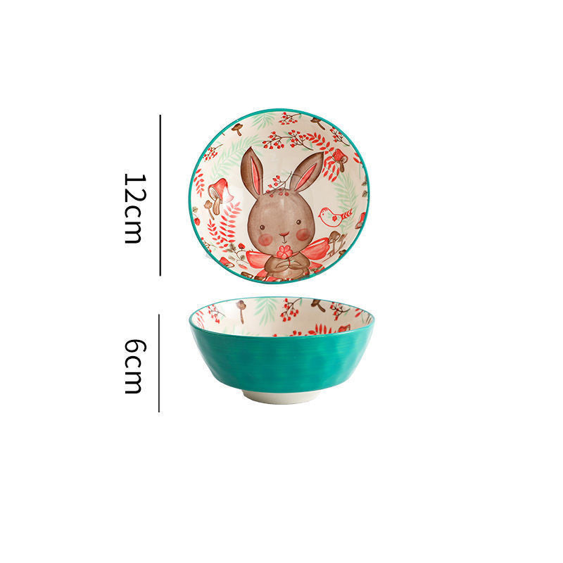 Animal Pattern Soup Bowl Cartoon Tableware