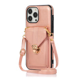 Creative Card Leather Diagonal Lanyard Mobile Phone Case