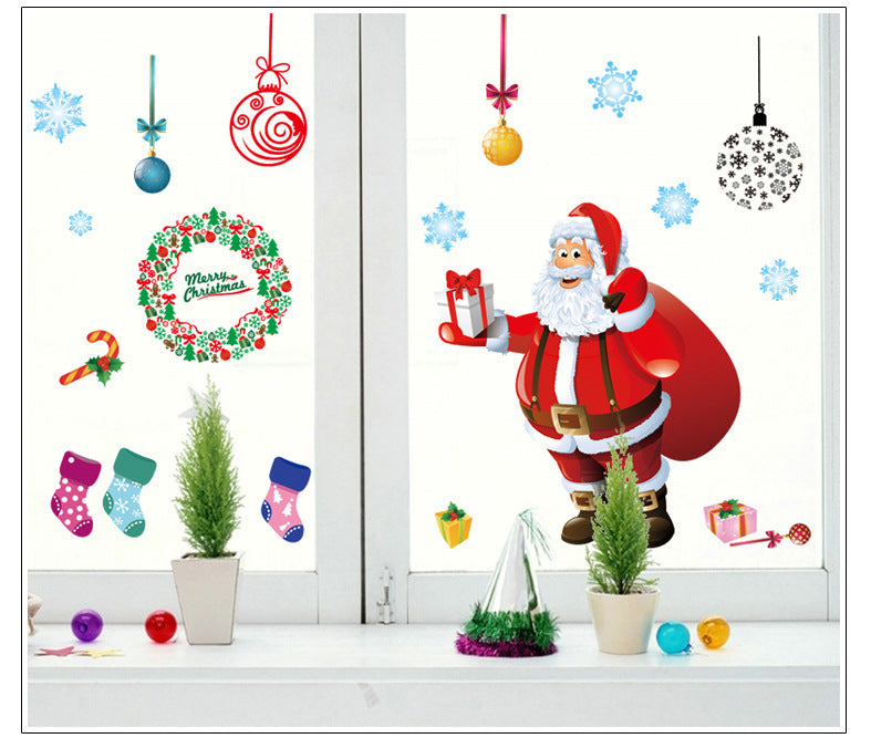 Christmas decorations store window stickers - Minihomy