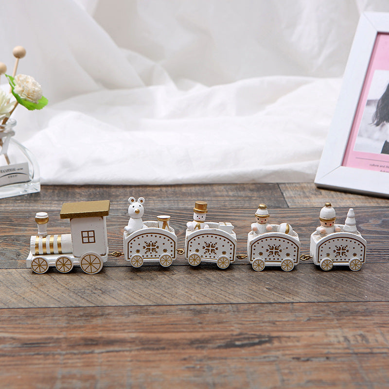 Christmas Ornament Wooden Train