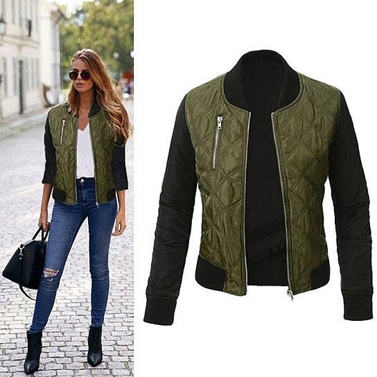 Chic Babe Bomber Jacket In Quilted Satin - Minihomy