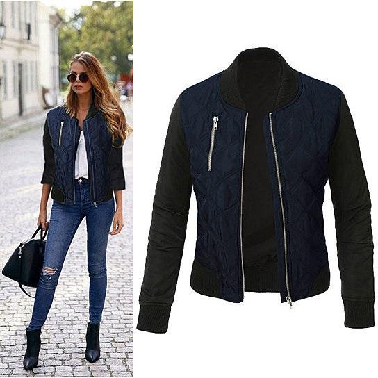 Chic Babe Bomber Jacket In Quilted Satin - Minihomy