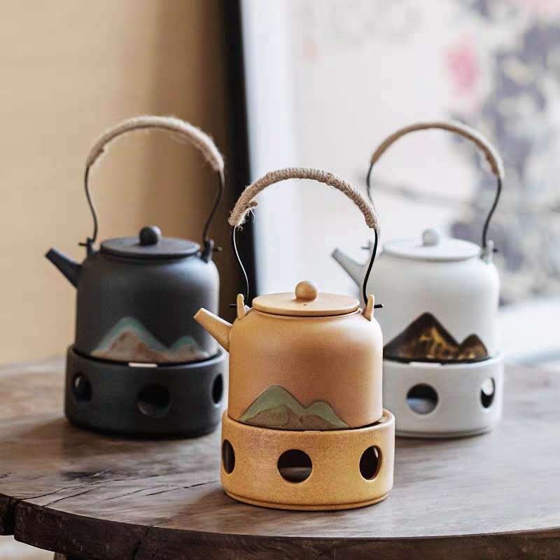 Japanese Style Warm Tea Stove Pot Ceramic Tea Set - Minihomy