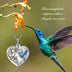 Hummingbird Flower Cremation Urn Necklace for Human Ashes 925 Sterling Silver Heart Keepsake Memorial Locket Holder