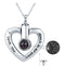 925 Sterling Silver Heart Urn Necklace for Ashes Heart Pendant