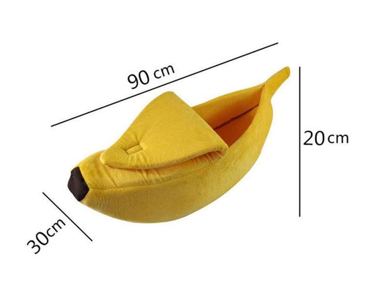 Pet House Dog Bed Banana Shape Dog House Cute Pet Kennel Nest Warm Dog Sofas Sleeping Bed - Minihomy