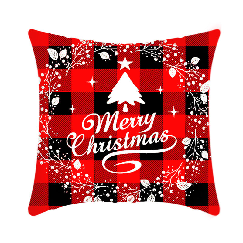 Merry Christmas Cushion Cover Sofa Pillow Cover Home Decor Pillowcase Christmas Decoration - Minihomy