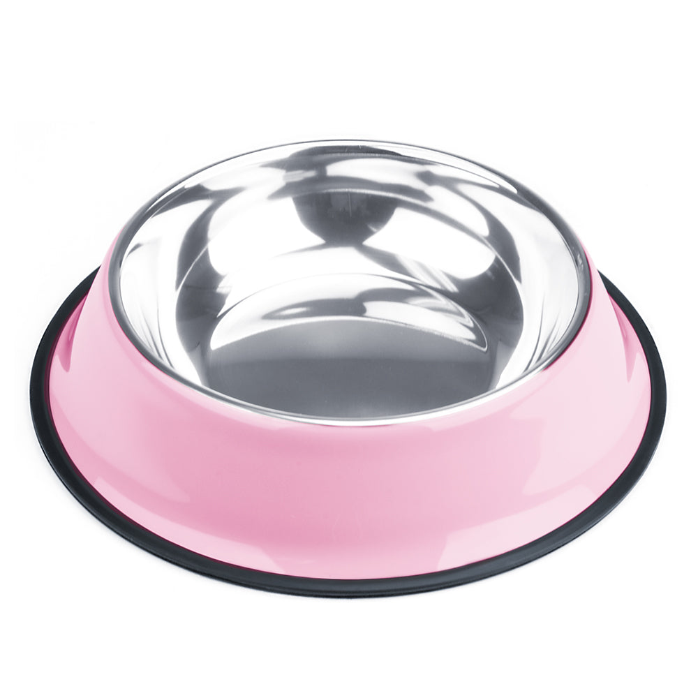 72oz. Pink Stainless Steel Dog Bowl - Minihomy