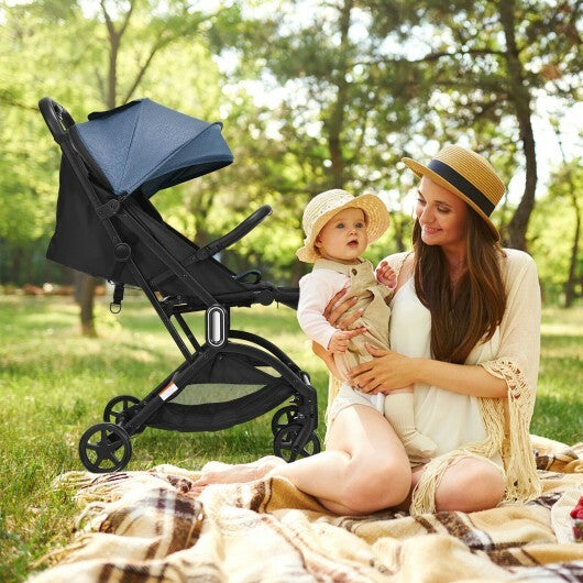 Foldable Lightweight Baby Travel Stroller for Airplane-Gray - Color: Gray - Minihomy