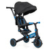 Kids Tricycle with Adjustable Push Handle Canopy and 3-Point Safety Belt-Blue - Color: Blue - Minihomy