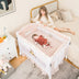 Convertible Bassinet with Removable Changing Table and Detachable Mesh Net-Pink - Color: Pink - Minihomy