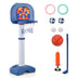 4-In-1 Adjustable Kids Basketball Hoop with Ring Toss Sticky Ball - Minihomy