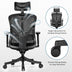 Ergonomic High Back Mesh Adjustable Swivel Office Chair-Black - Color: Black - Minihomy