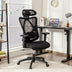 High Back Mesh Executive Chair with Adjustable Lumbar Support - Color: Black - Minihomy