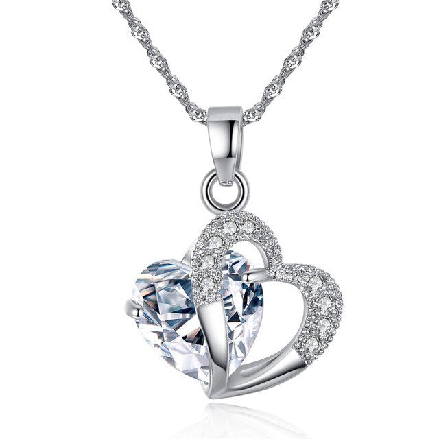 Lady Fashion Heart Pendant Necklace