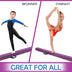 7 Feet Folding Portable Floor Balance Beam with Handles for Gymnasts-Purple - Color: Purple - Minihomy