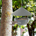 Metal Hanging Bird Feeder and Bath with Weatherproof Dome - Color: Natural - Minihomy