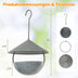 Metal Hanging Bird Feeder and Bath with Weatherproof Dome - Color: Natural - Minihomy