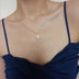 925 Silver Baroque Shaped Pearl Pendant Necklace - Minihomy