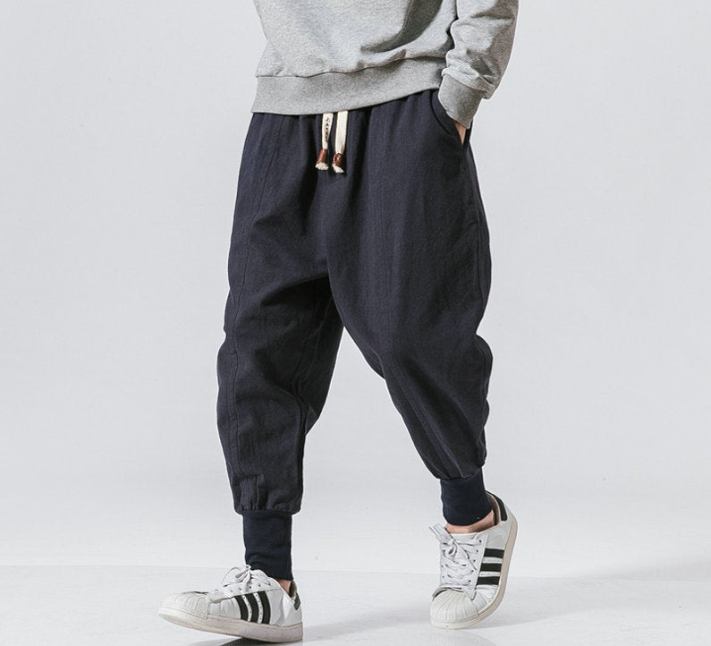 Cotton And Linen Feet Jarem Pants Tide Hip Hop Pants For Man - Minihomy