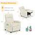 Ergonomic PU Leather Kids Recliner Lounge Sofa for 3-12 Age Group-White - Color: White - Minihomy