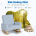 Kids Rocking Chair with Solid Wood Legs-Blue - Color: Blue - Minihomy