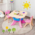 In/Outdoor 3-Piece Plastic Children Play Table & Chair Set - Color: Multicolor - Minihomy