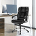 Big and Tall Adjustable High Back Leather Executive Computer Desk Chair - Color: Black - Minihomy