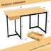 48" Computer Desk with Metal Frame and Adjustable Pads-Natural - Color: Natural - Minihomy