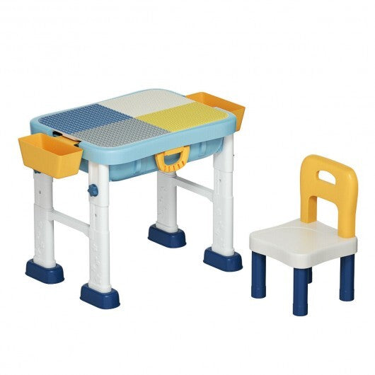 6-in-1 Kids Activity Table Set with Chair - Minihomy