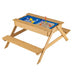 3-in-1 Kids Picnic Table Wooden Outdoor Water Sand Table with Play Boxes - Minihomy