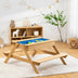 3-in-1 Kids Picnic Table Wooden Outdoor Water Sand Table with Play Boxes - Minihomy