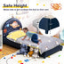 Children Twin Size Upholstered  Platform Single Bed - Minihomy