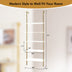 5 Tier Ladder Shelf Wall-Mounted Bookcase with Steel Frame-Golden - Color: Golden - Minihomy