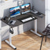 55 Inch Electric Height Adjustable Office Desk with Hook-Dark Gray - Color: Dark Gray - Minihomy