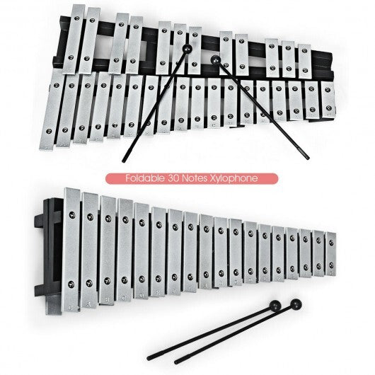 27 Note Glockenspiel Xylophone with 2 Rubber Mallets - Minihomy